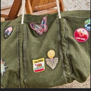 NWT Free People Been There Badge Tote Bag Retail 128